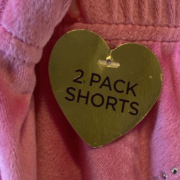 2 Pk Juicy Couture L Pink & Dark Pink Velour Logo Studded Embossed Loung… - Picture 11 of 11